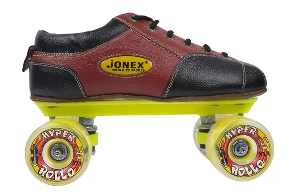 JJ_JONEX_Red_&_Black_Fix_Body_Hyper_Rollo_Polypropylene_Skates_Fiber_Chassis