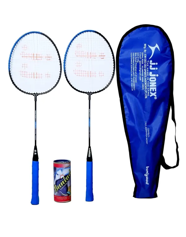 JJ_JONEX_Badminton_Racquets,_Buniyad_Set,_(2_Rackets_And_Pack_Of_3_Shuttlecocks)_Badminton_Kit