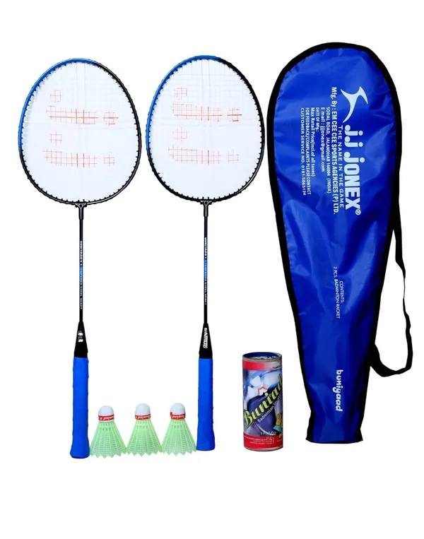JJ_JONEX_Badminton_Racquets,_Buniyad_Set,_(2_Rackets_And_Pack_Of_3_Shuttlecocks)_Badminton_Kit