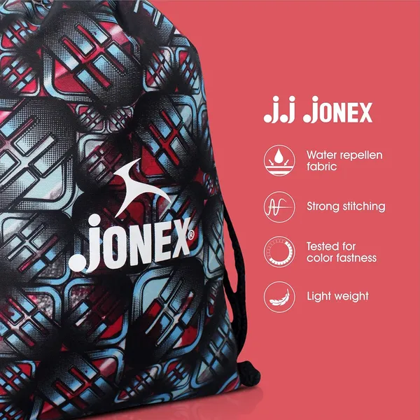 JJ_JONEX_Red_&_Grey_String_Bag_Backpack