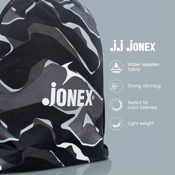 JJ_JONEX_Grey_Black_String_Bag_Backpack