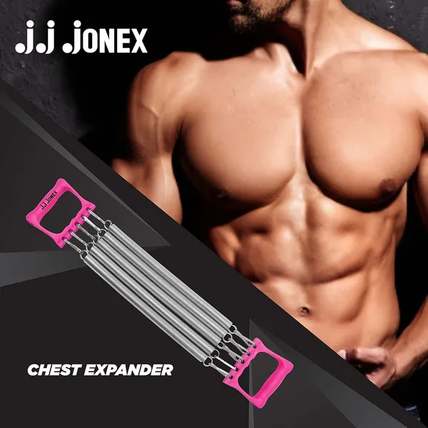 JJ_JONEX_Multicolor_Chest_Expander,_Chest_Arm_Expander,_Chest_Expander_With_Multiple_Springs,_Spring_Chest_Expander_(With_5_Spring)
