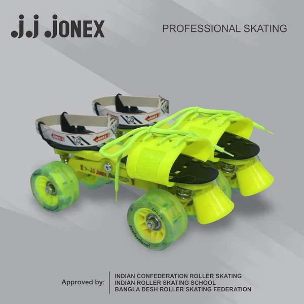 JJ_JONEX_PROFFESIONAL_WITH_BREAKRoller_Skates,_Roller_Skates_For_Men,_Skates_For_Women,_Adjustable_Roller_Skates,_Outdoor_&_Indoor_Illuminating_Roller_Skates_(Professional_Bearing)