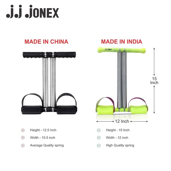 JJ_JONEX_Dual_Spring_Sit_Up_Pull_Rope_-_Elastic_Tension_Fitness_Foot_Pedal_Sit_Up_Equipment_For_Abdominal_And_Leg_Exerciser,_Tummy_Trimmer,_Sport_Fitness_(Made_In_India),_Green