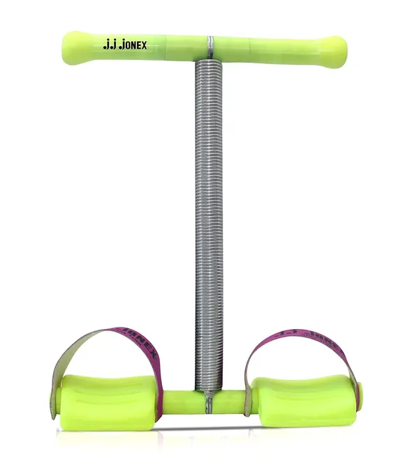 JJ_JONEX_Tummy_Trimmer_-_Single_Spring_Sit_Up_Pull_Rope,_Elastic_Tension_Fitness_Foot_Pedal,_Abdominal_And_Leg_Exerciser,_Sport_Fitness_Equipment_(Made_In_India),_Green