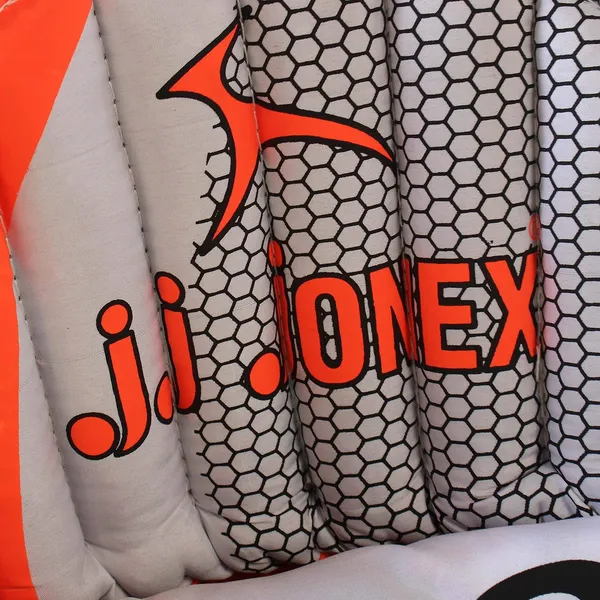 JJ_JONEX_White_&_Orange_Cricket_Leg_Guard