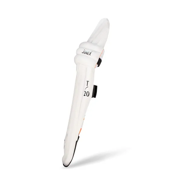 JJ_JONEX_White_&_Orange_Cricket_Leg_Guard