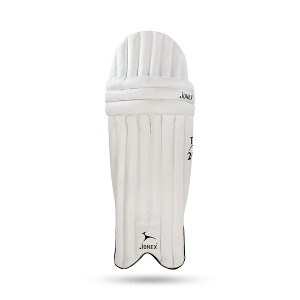 JJ_JONEX_White_&_Orange_Cricket_Leg_Guard