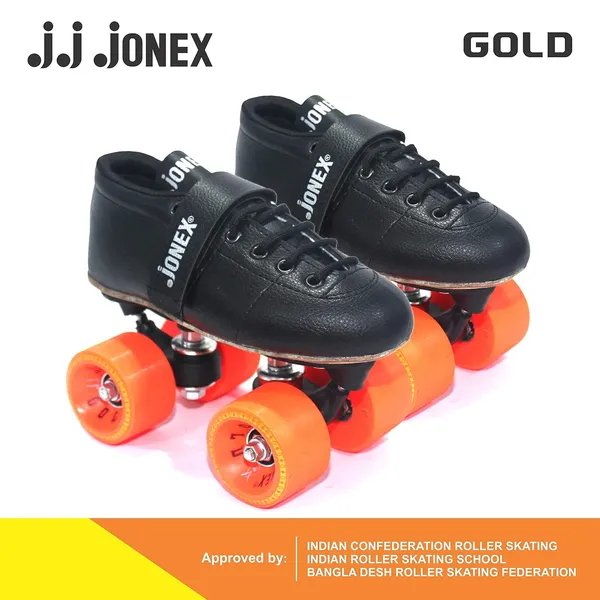JJ_JONEX_Black_&_Gold_Fix_Body_Shoe_Skates_For_Kids