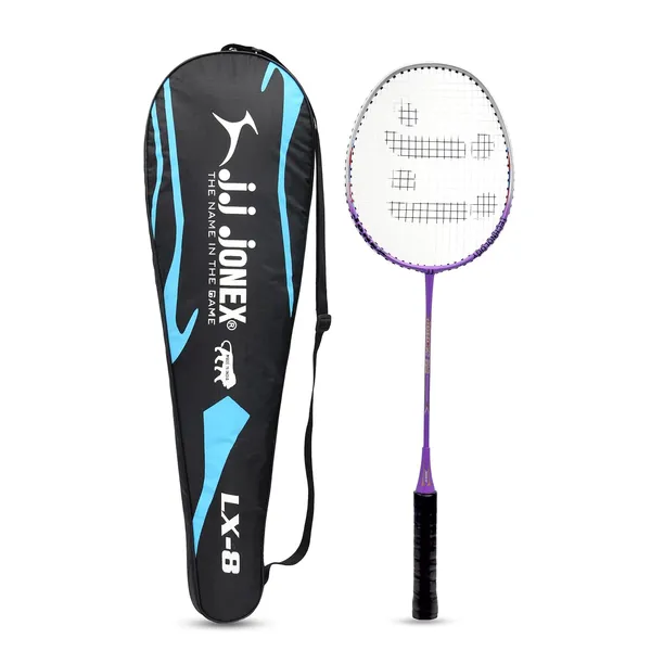 JJ_JONEX_LX8___Badminton_Racket_-_Lethal_Power,_Green_Grip_(Red_&_Black)