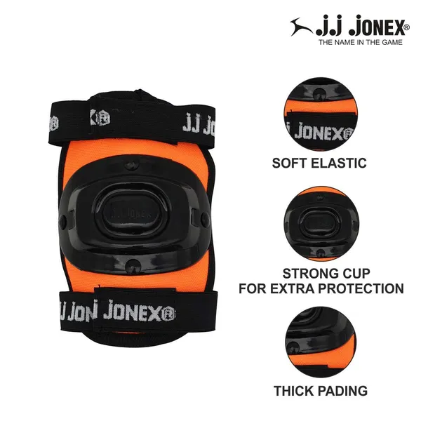 JJ_JONEX_Orange_Skating_Guard,_Protective_Skating_Guard_Kit_|_Skate,_Cycling_Protection_Set_|_Multi_Sport_Gear_For_Children_Age_5-16_Years,_Helmet_Elbow_Guards_Knee_Caps_&_Hand_Gloves