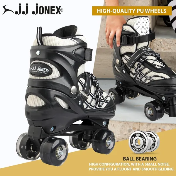 JJ_JONEX_Black_Skates_Roller_Skates_For_Girls_And_Boys_|_Medium_Sizes_Adjustable_Roller_Skates_With_Light_Up_Wheels_For_Men_And_Women_Indoor_Outdoor_|_500_Adjustable_Roller_Skates_|_Black_|