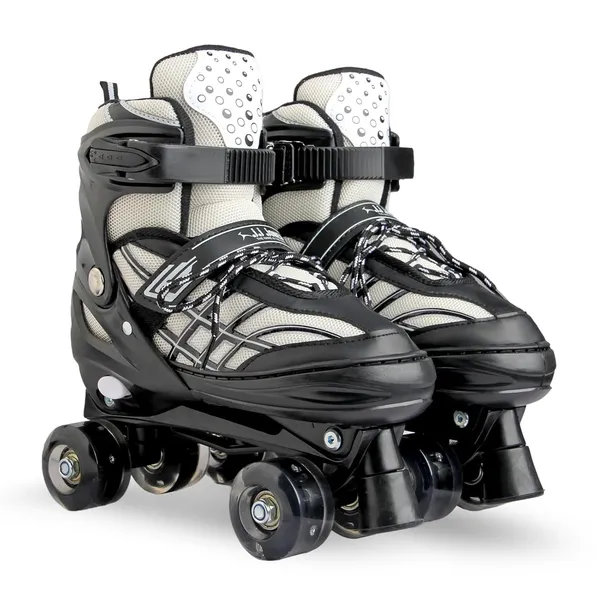 JJ_JONEX_Black_Skates_Roller_Skates_For_Girls_And_Boys_|_Medium_Sizes_Adjustable_Roller_Skates_With_Light_Up_Wheels_For_Men_And_Women_Indoor_Outdoor_|_500_Adjustable_Roller_Skates_|_Black_|