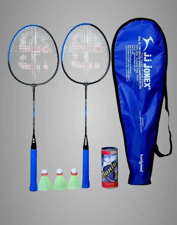 JJ_JONEX_Badminton_Racquets,_Buniyad_Set,_(2_Rackets_And_Pack_Of_3_Shuttlecocks)_Badminton_Kit