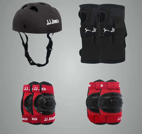 JJ_JONEX_Red_&_Black_Multi_Sport_Gear_Helmet_Elbow_Guards_Knee_Caps_&_Hand_Gloves_Set_For_Children_(5-16_Years)