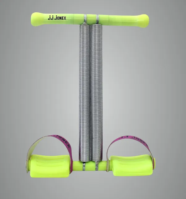 JJ_JONEX_Dual_Spring_Sit_Up_Pull_Rope_-_Elastic_Tension_Fitness_Foot_Pedal_Sit_Up_Equipment_For_Abdominal_And_Leg_Exerciser,_Tummy_Trimmer,_Sport_Fitness_(Made_In_India),_Green