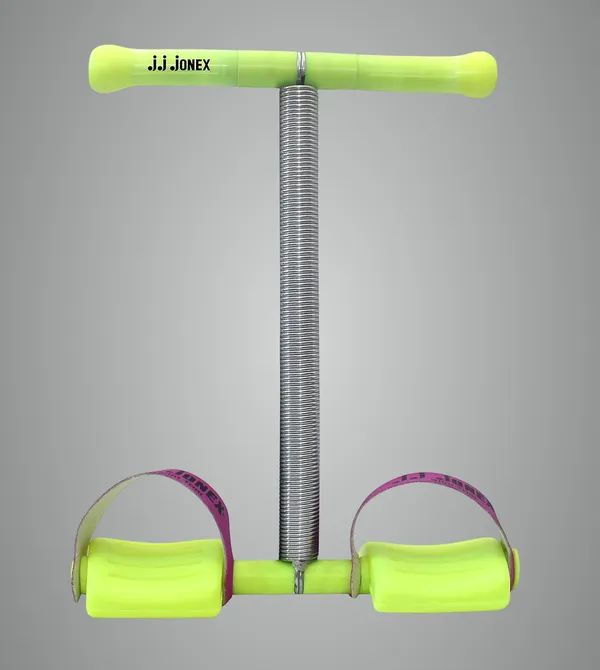 JJ_JONEX_Tummy_Trimmer_-_Single_Spring_Sit_Up_Pull_Rope,_Elastic_Tension_Fitness_Foot_Pedal,_Abdominal_And_Leg_Exerciser,_Sport_Fitness_Equipment_(Made_In_India),_Green