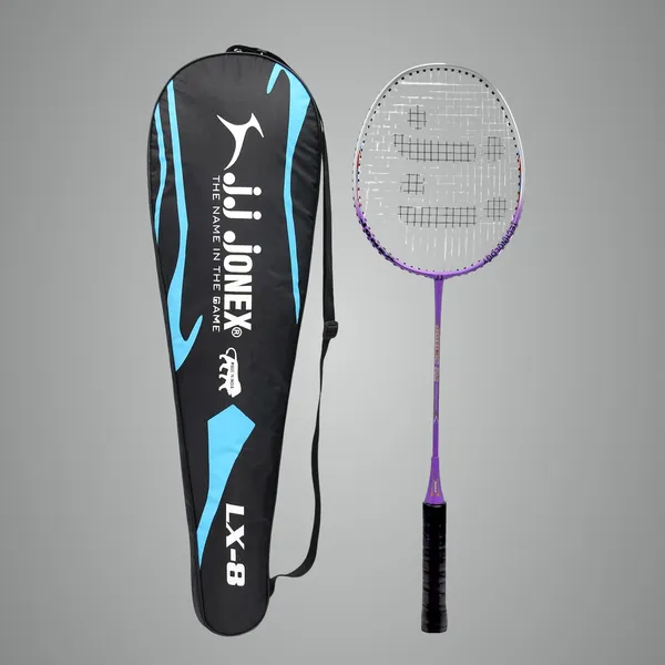 JJ_JONEX_LX8___Badminton_Racket_-_Lethal_Power,_Green_Grip_(Red_&_Black)