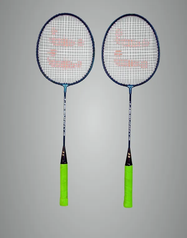 JJ_JONEX_Badminton_Racket_Set_-_Lightweight_Aluminum_Rackets_With_Steel_Shafts_For_Beginners_(Green_Handle)