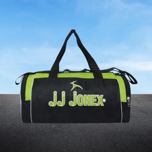 JJ_JONEX_Aqua_Premium_Duffle_Travel_Gym_Bag_28_Litre_Water-Resistant_Adjustable_Shoulder_Strap_Bags_for_Men_&_Women_(Green_&_Black)