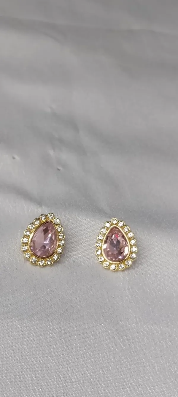 Blush_Teardrop_Elegance_Studs_Earrings