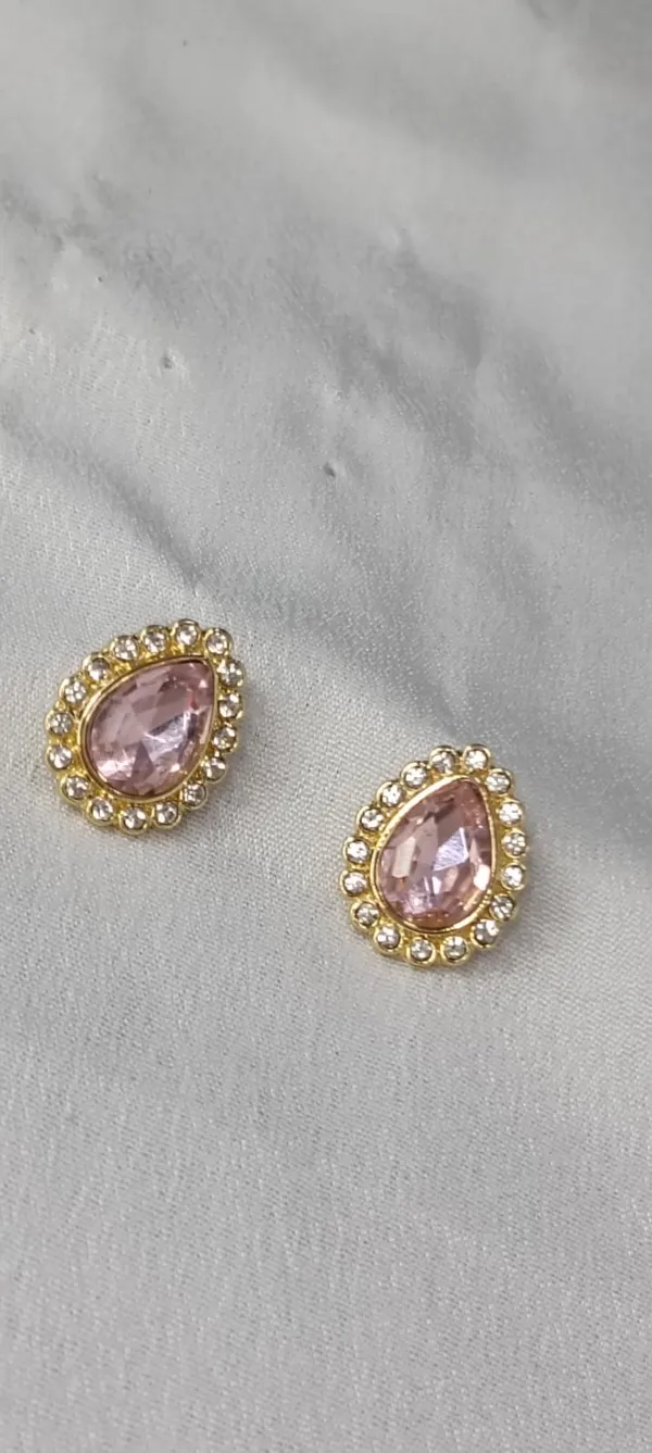 Blush_Teardrop_Elegance_Studs_Earrings
