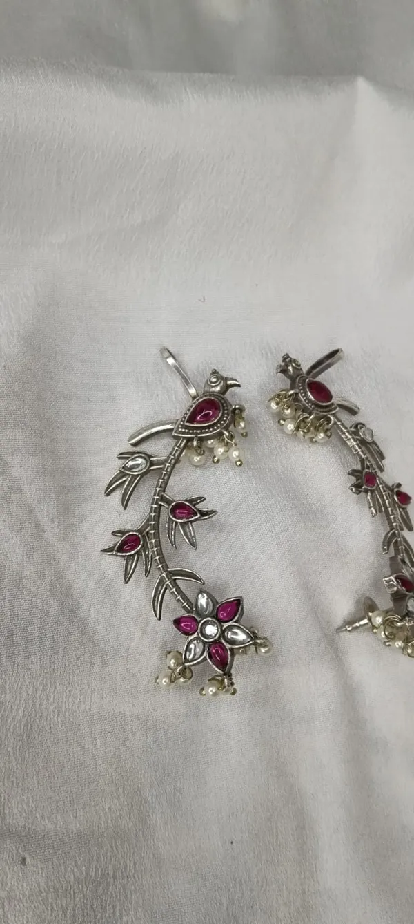 Gulab_Pushp_Ear_Cuff_Oxidised_Earring_[Variable-2]