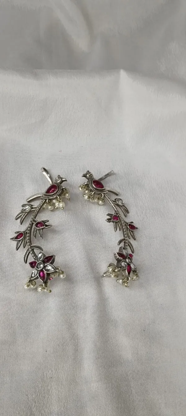 Gulab_Pushp_Ear_Cuff_Oxidised_Earring_[Variable-2]