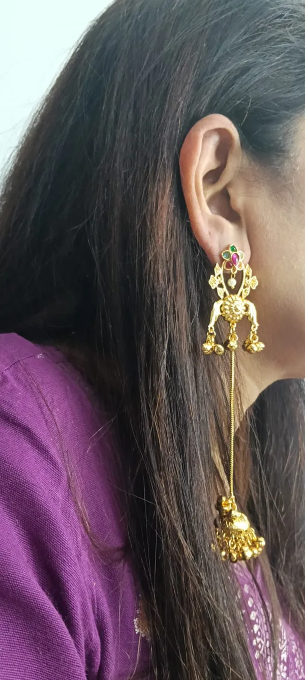 Rajwada_Long_Ghungroo_Jhumka_Earrings