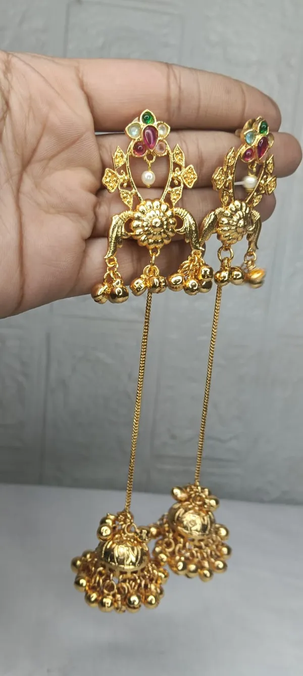 Rajwada_Long_Ghungroo_Jhumka_Earrings