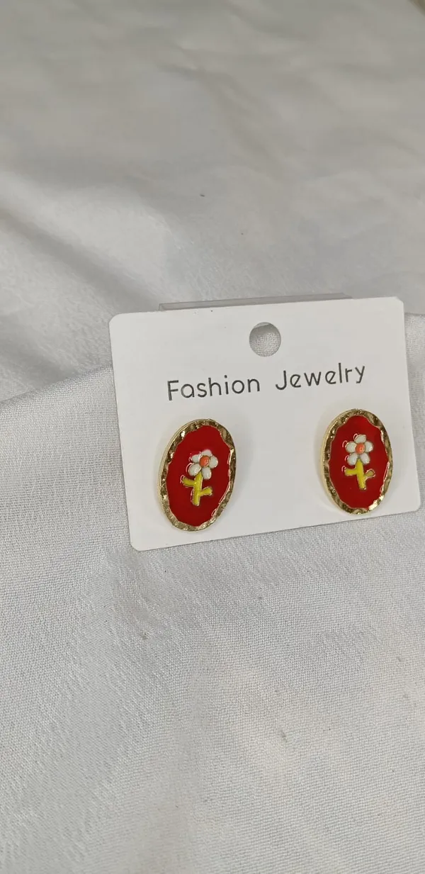 Red_Bloom_Oval_Studs_Earrings