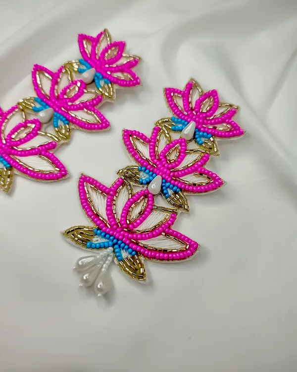 Lotus_Bloom_Beaded_Earrings