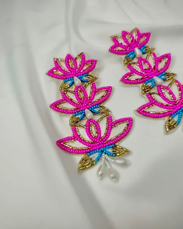 Lotus_Bloom_Beaded_Earrings