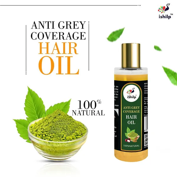 Pack_of_2_Black_&_Shiny_Hair_Natural_Anti_Grey_Hair_Oil_|_200ml