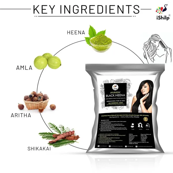 Pack_of_4_Black_Herbal_Henna_Powder_For_Hair_Colour_&_Care_|_50_gm_|_For_Women_&_Men