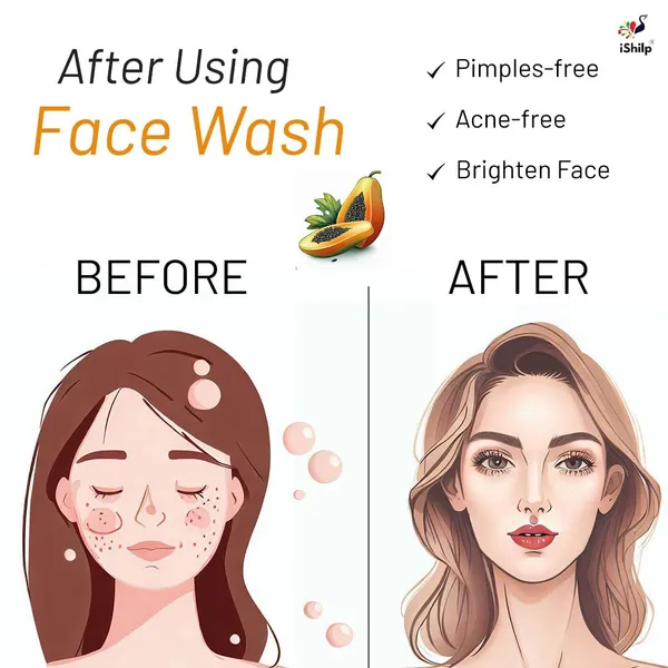 Pack_of_2_Vitamin_C_Glowing_Skin_Papaya_Face_Wash_|_For_Women_&_Men_|_100ml