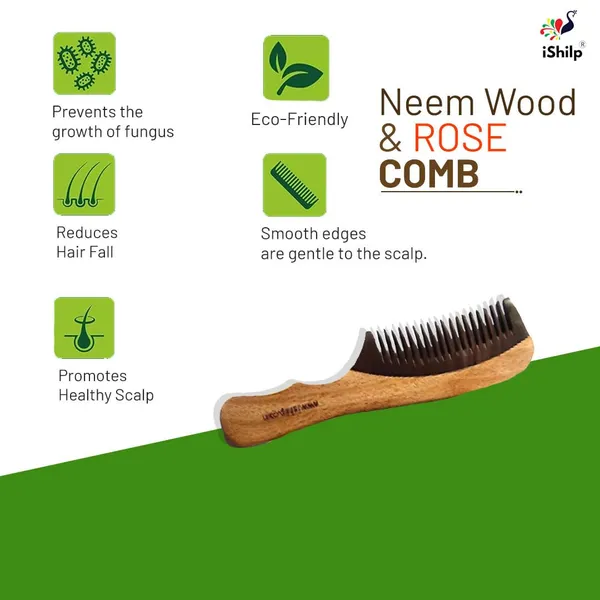 Combo_Of_2_Rose_&_Neem_Wood_Comb_|_For_Women_And_Men