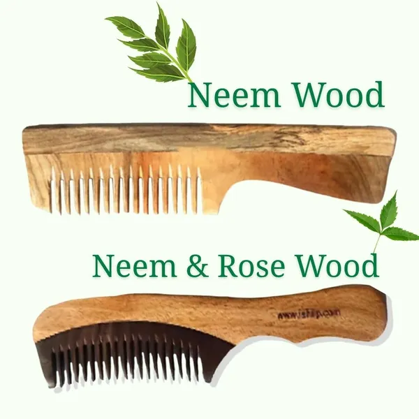 Combo_Of_2_Rose_&_Neem_Wood_Comb_|_For_Women_And_Men