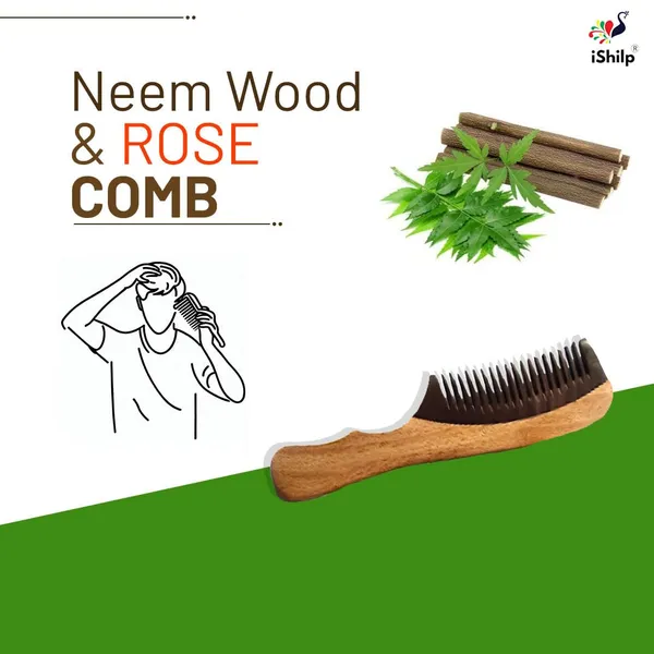 Combo_Of_2_Rose_&_Neem_Wood_Comb_|_For_Women_And_Men