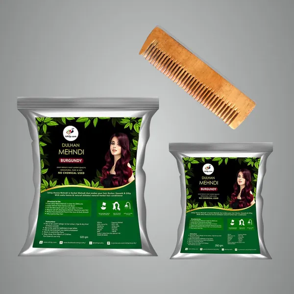 Combo_of_3_Hair_Colour_Burgundy_Mehendi_With_Neem_Comb_|_500g_+_250g