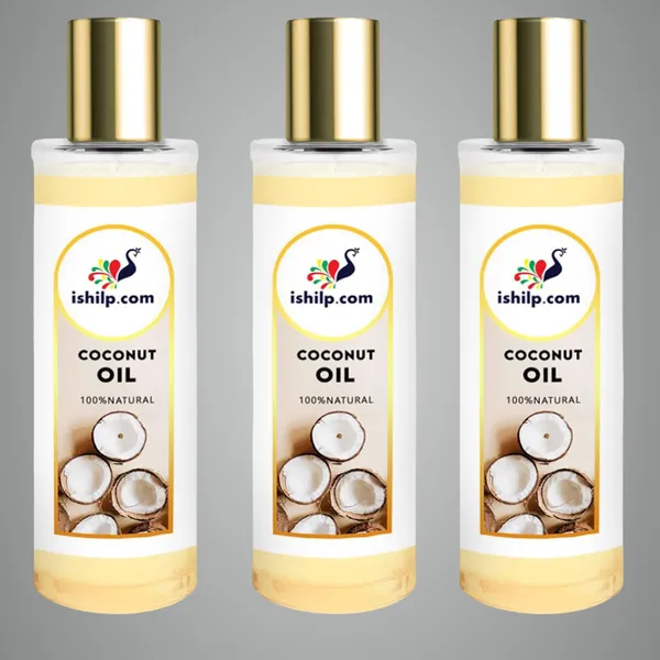 Pack_Of_3_Pure_Coconut_Hair_Oil_|_For_Men_&_Women_|_300ml