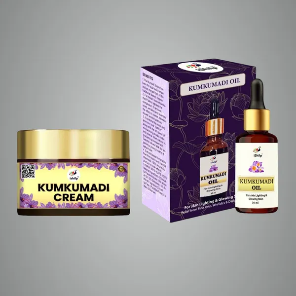 Combo_of_Kumkumadi_Tailam_Face_Cream_&_Face_Oil_|_For_Glowing_Skin_|_30_ml_&_50_gram