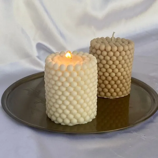 Buy_Pearl_Cylinder_Candle_Online_India_|_Lavender_Scented_Handmade_Luxury_Candle_|_Mishri_Misthi_Blessing_Candles