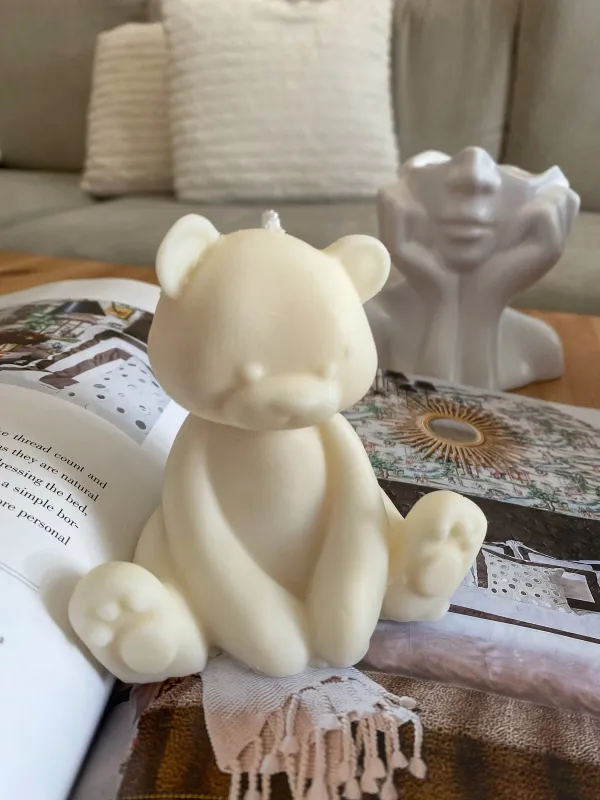 White_Big_Teddy_Wax_Eco-Friendly_Candle