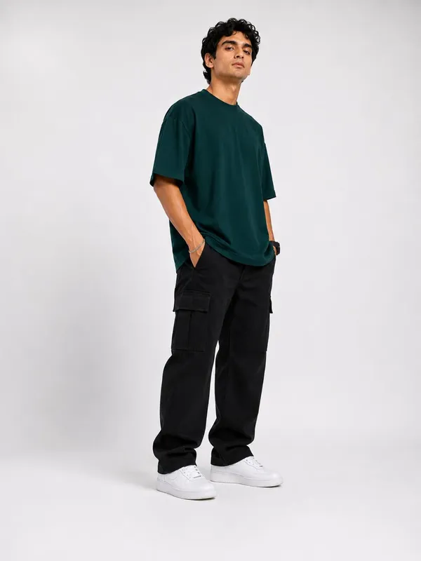 JACKBUZZ_Men's_Oversized_Solid_T-Shirt
