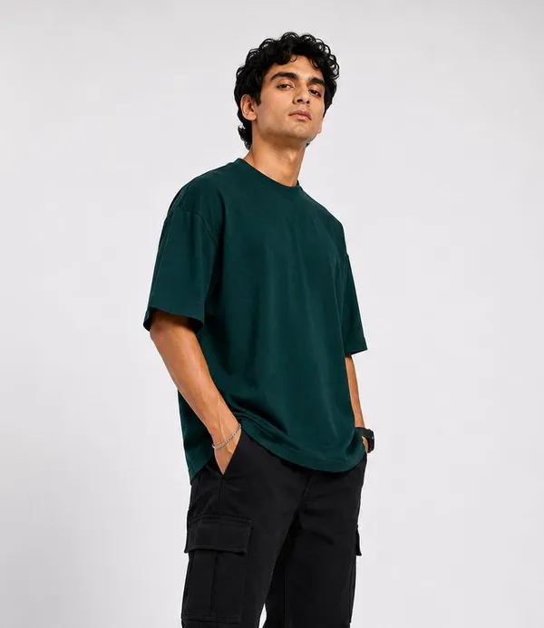 JACKBUZZ_Men's_Oversized_Solid_T-Shirt
