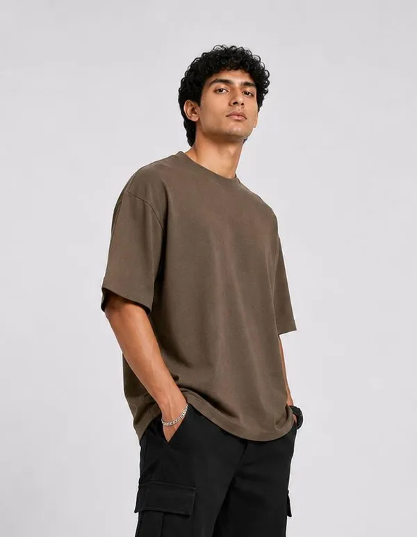 JACKBUZZ_Men's_Oversized_Solid_T-Shirt