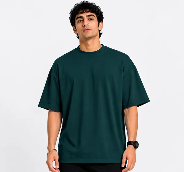 JACKBUZZ_Men's_Oversized_Solid_T-Shirt