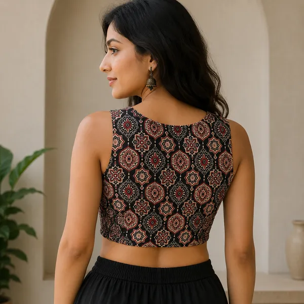 Ajrakh_Print_Flexi_Fit_Sleeveless_Blouse