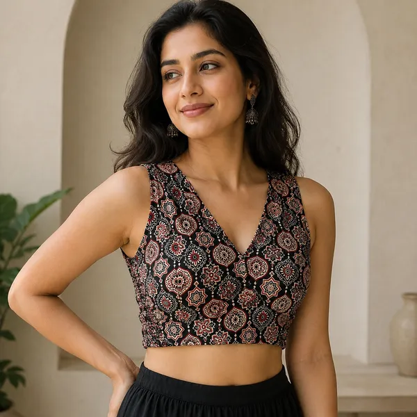 Ajrakh_Print_Flexi_Fit_Sleeveless_Blouse